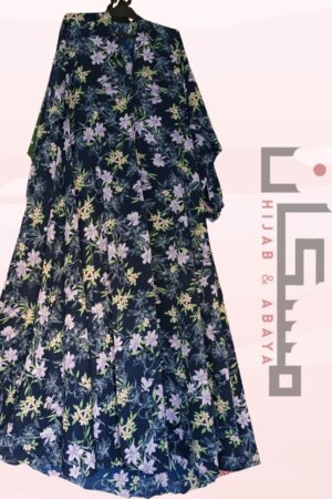 The Midnight Bloom Floral Abaya