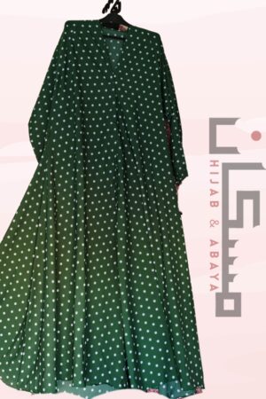 The Forest Dot Open printed Abaya